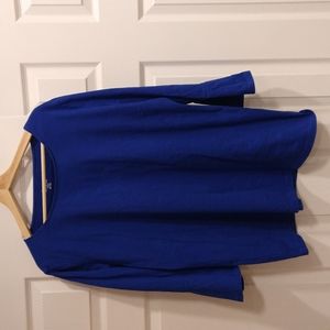 Royal/Cobalt blue 3/4 bell sleeve 💯 cotton t shirt